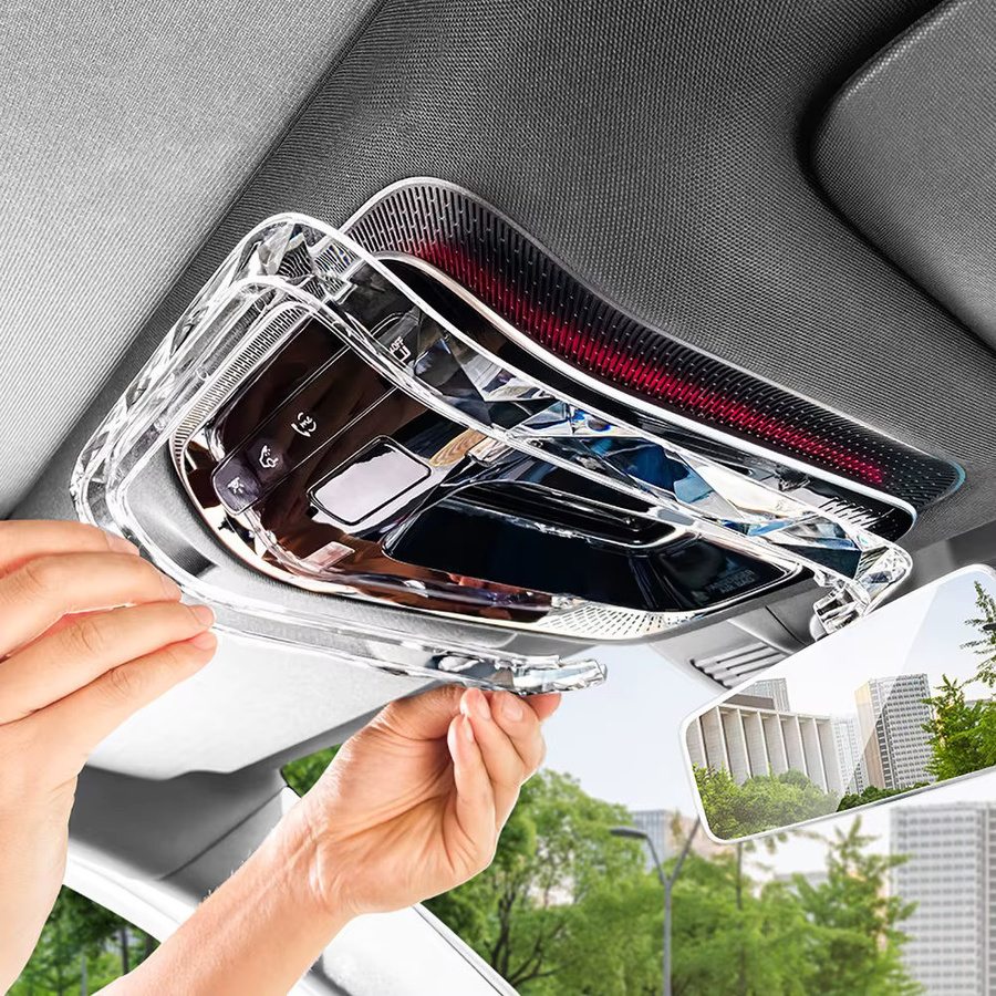 YaLumei Kristall-Atmosphärenrahmen für die vordere Dachleseleuchte von Mercedes Benz C/GLC/E Klasse W206 X254 W214 CLE SL R232 AMG GT EQE EQS - Bild 2