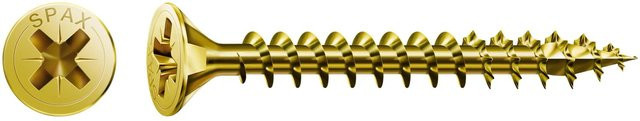 Spax Senkkopf Universalschraube mit Pozidriv-Antrieb, Durchmesser: 2,5 mm, Länge: 10 mm, verzinkter Stahl, 100 Stück - Bild 1