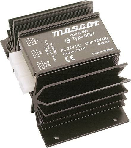 Mascot Battery 9061 DC/DC-Wandler 12 V/DC auf 6 V/DC, 3A, 27W, Schwarz - Bild 1