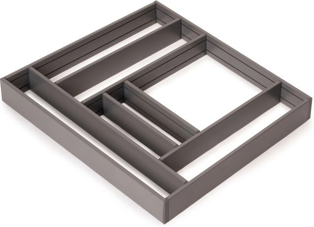 Emuca Ausziehbarer Schubladenorganizer Aluminium Anthrazitgrau B: 60 cm, T: 50 cm - Bild 1