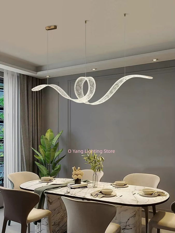 JIANKEXING Designer Pendelleuchte mit Lichtleiterplatte in Weiß und Gold/Messing für Wohnzimmer und Restaurant - Bild 4