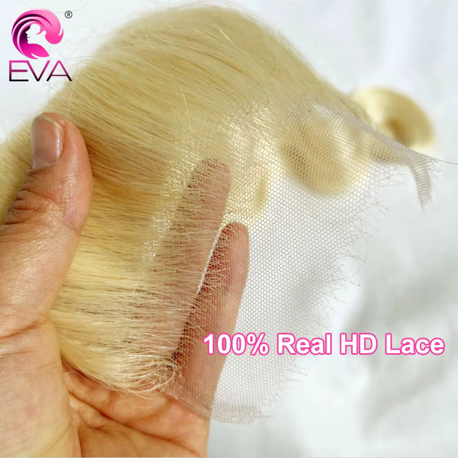 Eva Hair Lace Frontal Echthaar, 613 Blonde, gerade und gewellt - Bild 2
