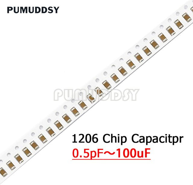 PUMUDDSY SMD Chip Mehrlagiger Keramikkondensator 0,5 mm, Braun, 100 Stück - Bild 1