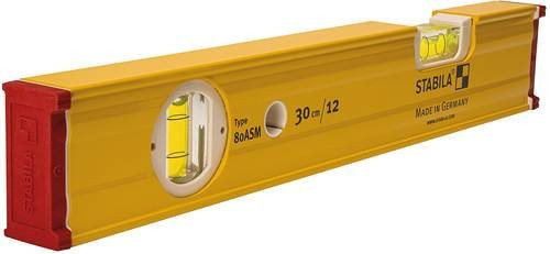 Stabila Wasserwaage Type 80 ASM aus Aluminium in Gelb, Länge: 30 cm - Bild 1