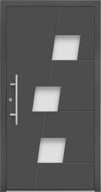 Splendoor Moderno Aluminium-Haustür mit Glaseinsatz, Anthrazit Metallic, B: 110 cm, H: 210 cm, Anschlag Links - Bild 1