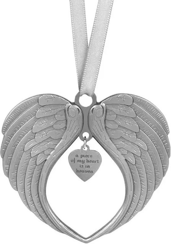 TOMTOP JMS Weihnachtsornament Engel aus Metall in Weiß und Silber für den Weihnachtsbaum - Bild 1