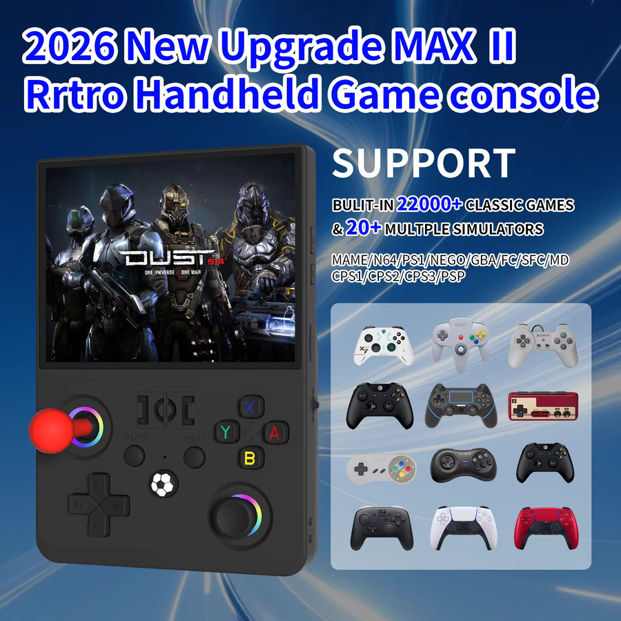 WDXSKY R36MAX2 Retro Handheld-Spielkonsole mit 4,5 Zoll HD-Bildschirm in Schwarz oder Weiß - Bild 2