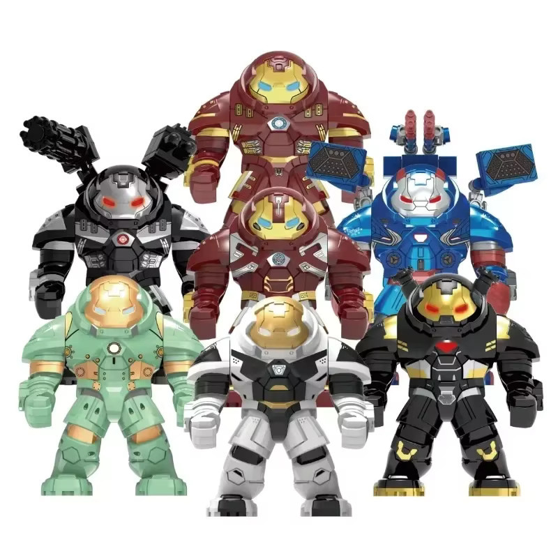 Hot Toys Superhelden Mini-Baustein-Spielzeug Figuren Hulk Iron Man Mecha, Set / Bundle - Bild 4