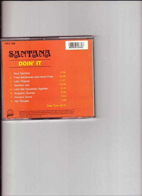 Santana - Doin' It CD Rock Album Japan Edition Gebraucht Grau/Orange - Bild 1