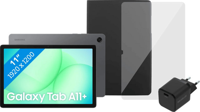 Samsung Galaxy Tab A11 Plus 11 Zoll Tablet mit 256 GB Speicher, Wi-Fi und 5G in Grau inklusive Zubehörset - Bild 1