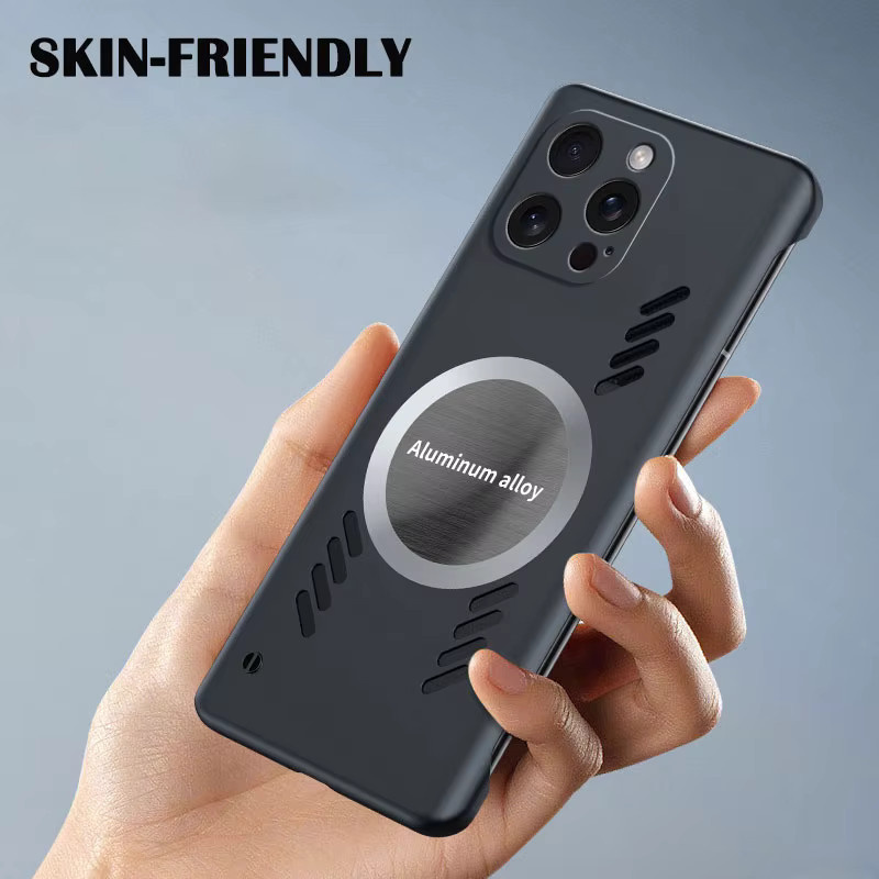Magnetische Handyhülle mit Graphen-Wärmeableitung für iPhone 16 15 14 13 12 11 Pro Max Plus Mini in Orange - Bild 2