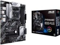 Asus PRIME B550-PLUS Mainboard ATX mit AMD AM4 Sockel, B550 Chipsatz, DDR4 Unterstützung, USB-C und Gigabit LAN in Schwarz/Silber - Bild 1