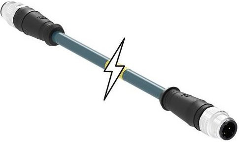 Molex 1201088424 Sensor-Aktor-Steckverbinder konfektioniert in Türkis und Grau - Bild 1