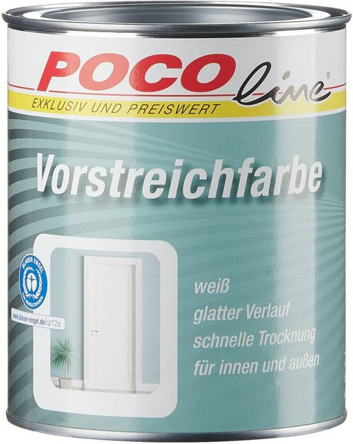 POCOline Acryl Vorstreichfarbe für Holz, Weiß Matt, 0,25 l - Bild 1
