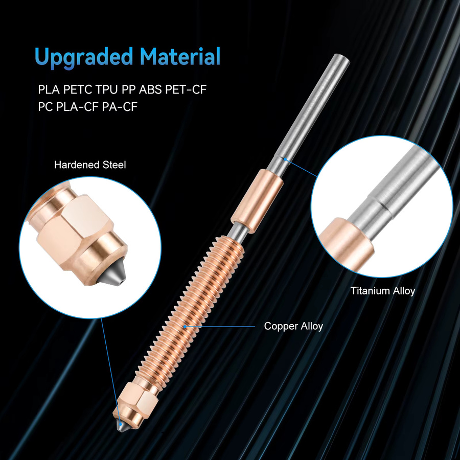 Creality Ersatz Keramik-Heizblock aus gehärtetem Stahl mit Ganzmetall-Design und Schnellwechsel-Düse für K2 Plus - Bild 3