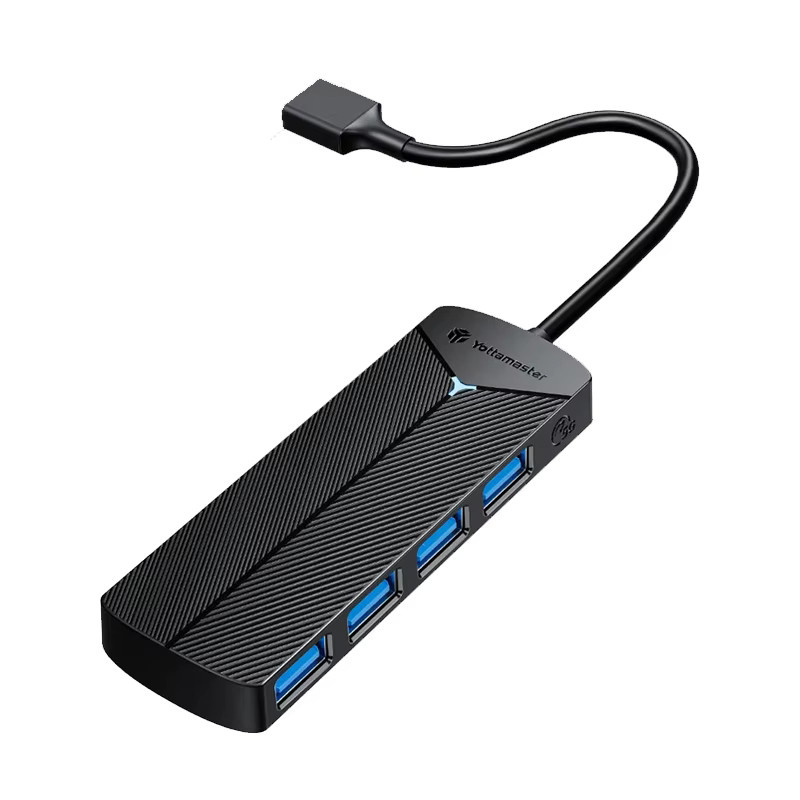 Yottamaster 4-in-1 USB 3.0 Hub und USB-C Adapter, 5 Gbit/s Erweiterungsdock für PC und iOS, Schwarz - Bild 5