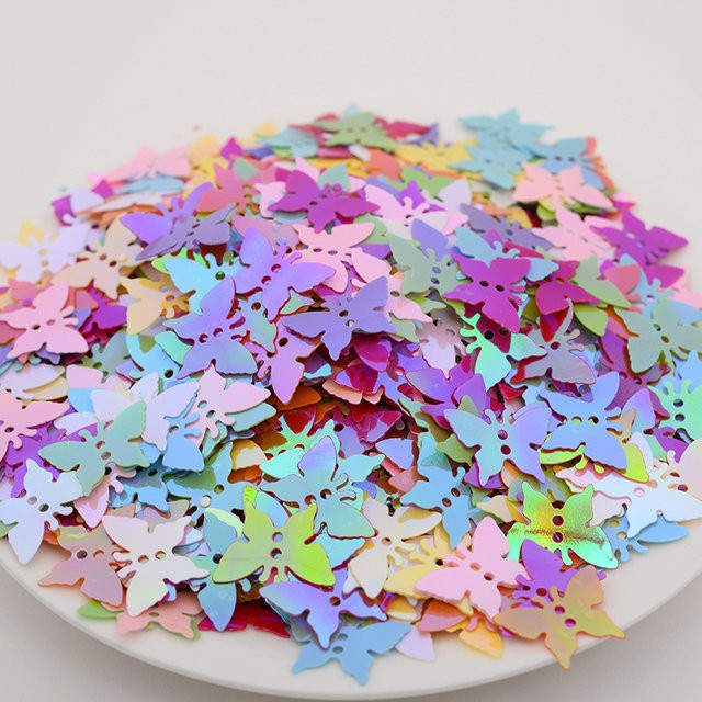 Zhou Nailart Schmetterlings-Pailletten Glitzerflocken, 500g, Glänzend - Bild 1