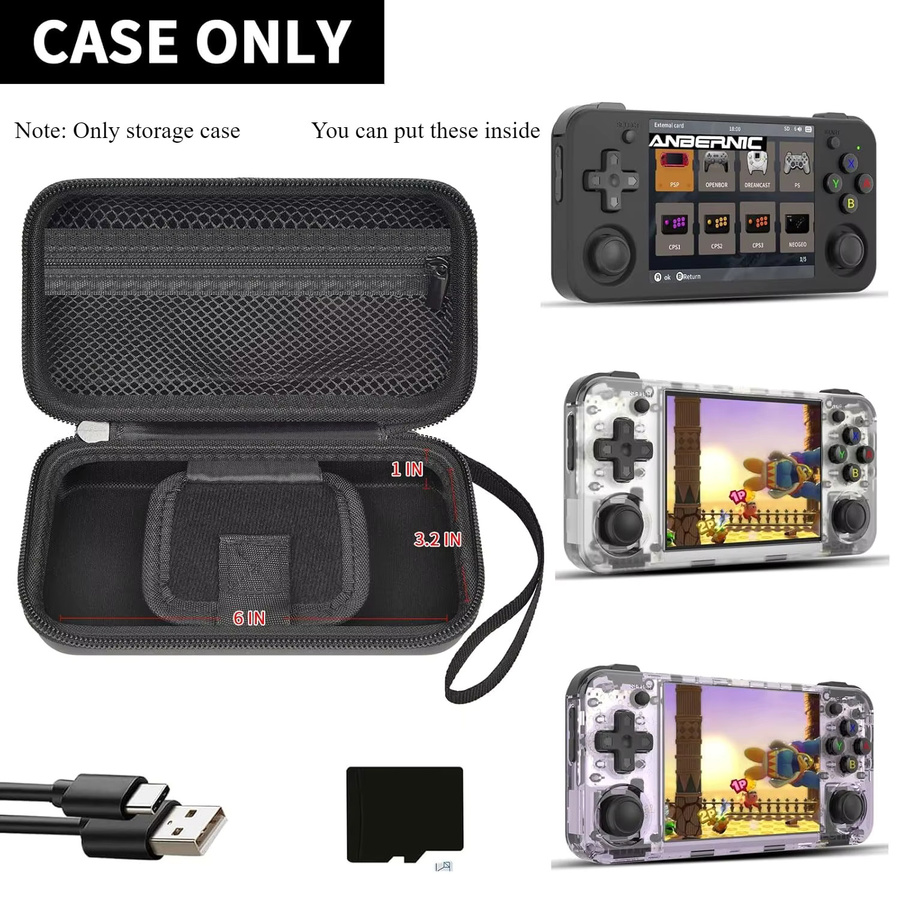 Schutzhülle in Schwarz für Anbernic RG35XX H Retro-Spielekonsole als Aufbewahrungsorganisator - Bild 2