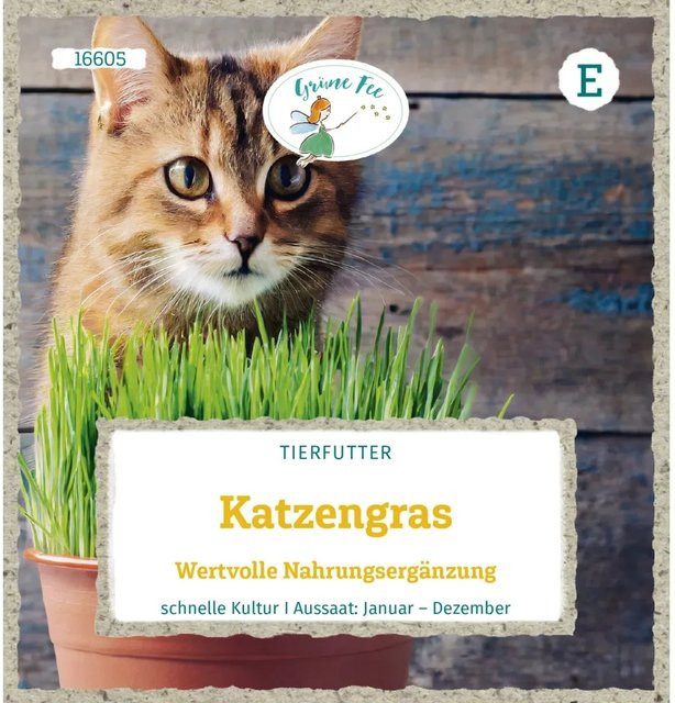 Grüne Fee Katzengras Saatgut als wertvolle Nahrungsergänzung für deine Katze, 8 g - Bild 1