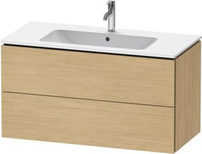 Duravit Waschtischunterschrank L-Cube wandhängend mit 2 Schubladen, Farbe: Beige, B: 102 cm, T: 48,1 cm, H: 55 cm - Bild 1