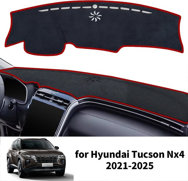 CATUSIKI Armaturenbrett-Matte für Hyundai Tucson NX4 N-Line, Sonnenschutz und Schutzabdeckung, Schwarz - Bild 1