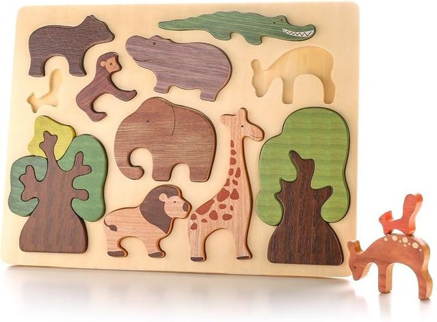 Binchi Outdoor Product Waldtiere Puzzle, Holz, ab 0 Jahren - Bild 1