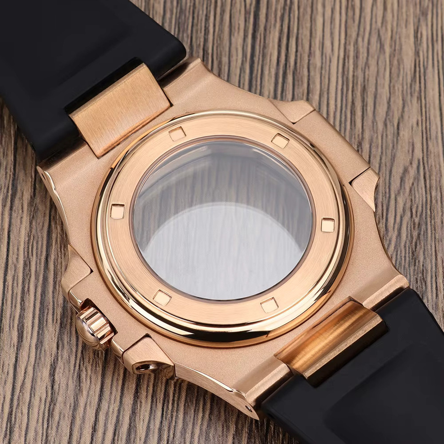 Uhrengehäuse Roségold PVD, Kautschukarmband, Saphirglas, 40 mm - Bild 3