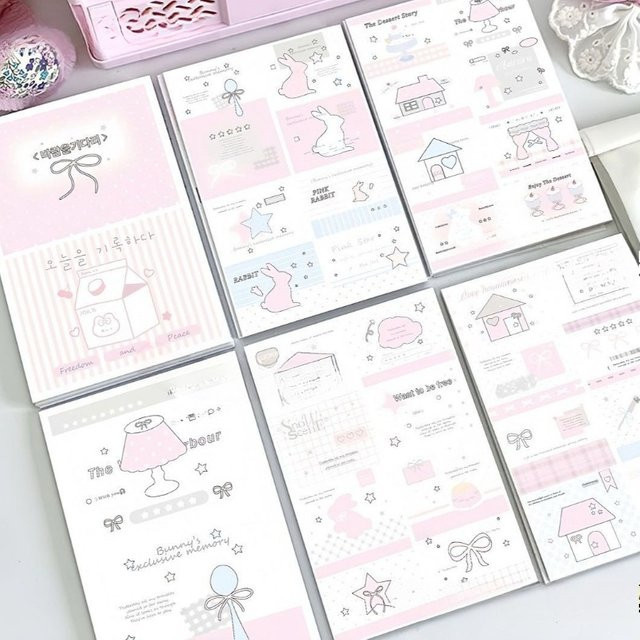 56er Set Koreanische Quadratische Siegel Aufkleber in Mehrfarben für DIY Scrapbook und Geschenkverpackungen - Bild 1