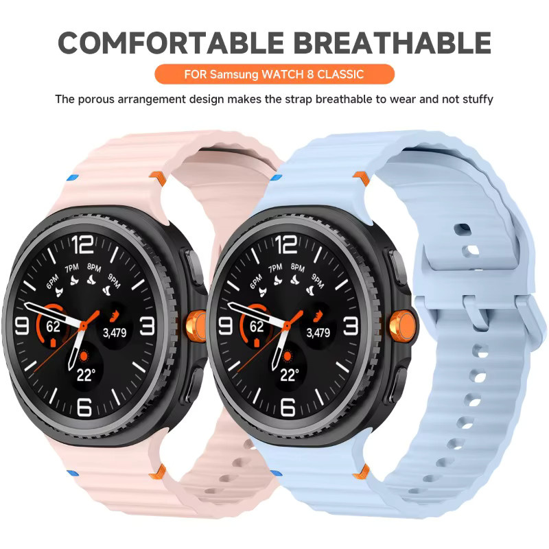 CAOWTAN Uhrenarmband Silikon, Samsung Galaxy Watch 8, 40 mm, 44 mm - Bild 2
