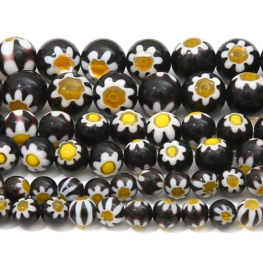 Beadia Glasperlen, Blume, Schwarz, Unisex - Bild 5