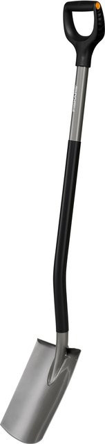 Fiskars Ergo+ Gärtnerspaten mit gebogenem Schaft in Orange-Schwarz mit einer Arbeitsbreite von 19,3 cm - Bild 2