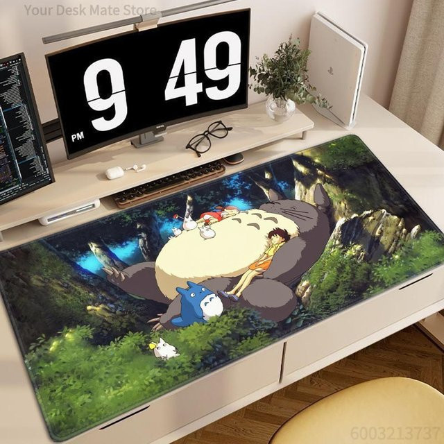 Bandai Anime Kawaii Mauspad mit T-Totoro Motiv in Multicolour, große rutschfeste Schreibtischunterlage für Büro und PC - Bild 1