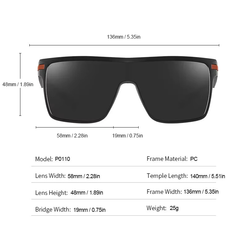 Sonnenbrille, Unisex, Vollrand, Square, Schwarz, Kunststoff, polarisiert - Bild 2