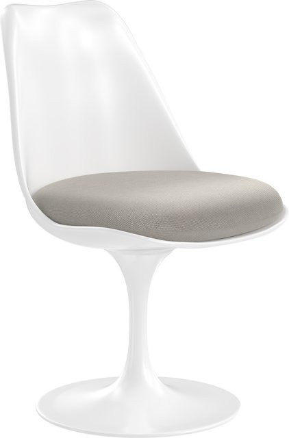Knoll International Saarinen Tulip Stuhl in Weiß mit glänzendem Finish - Bild 1