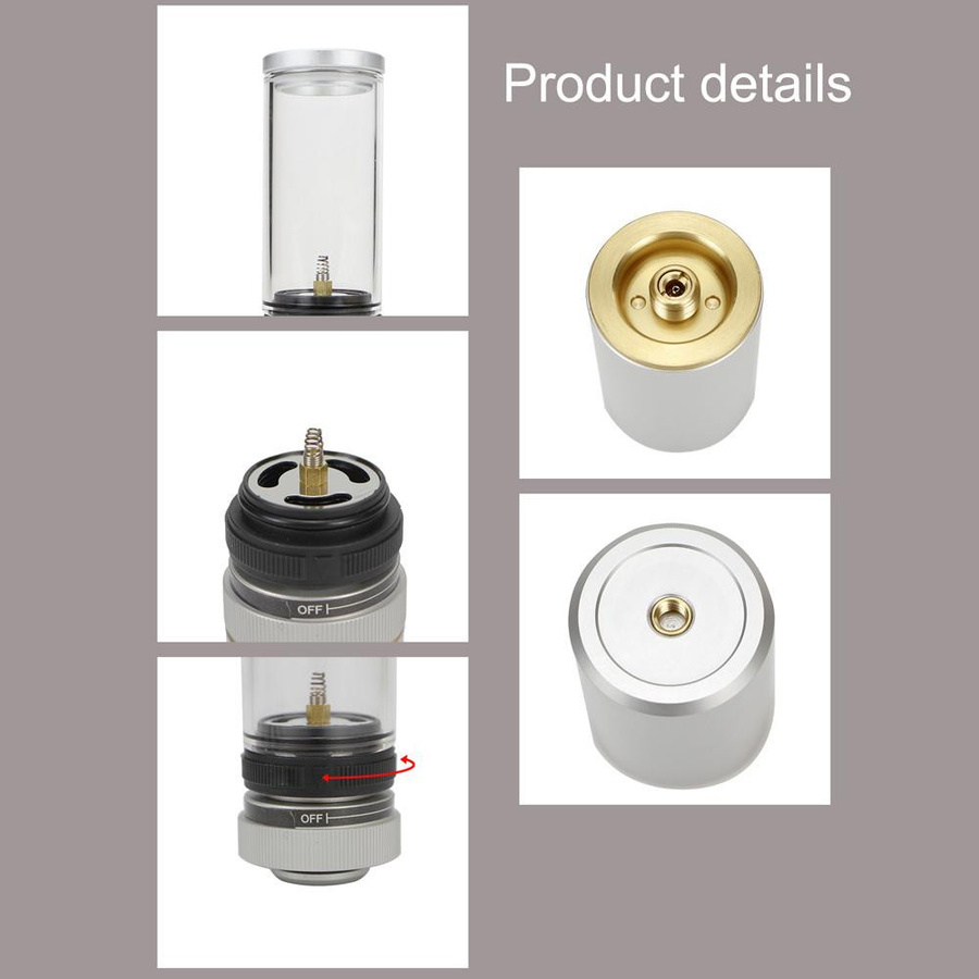 TOMTOP JMS Tragbare Gaslampe aus Metall und Glas in Silber für Outdoor, Angeln, Picknick und Zelt - Bild 6