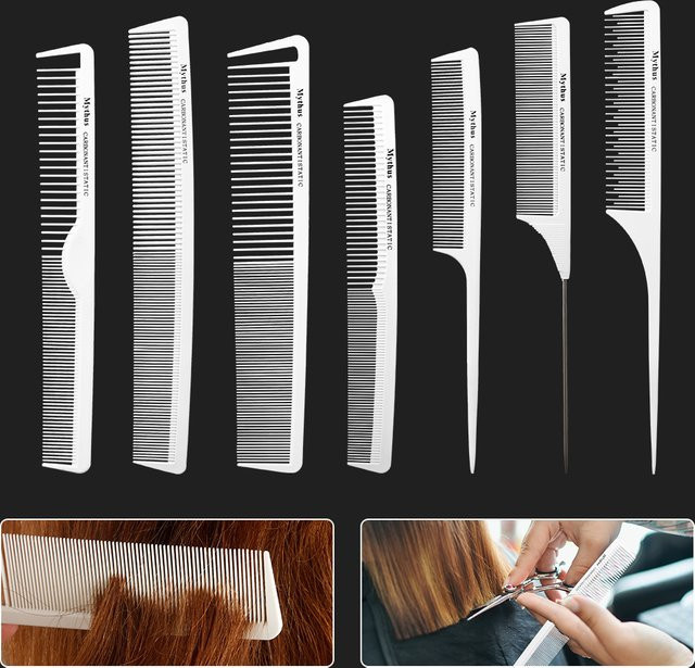 Anti-statische Carbon Faser Kamm Sets, Unisex - Bild 1