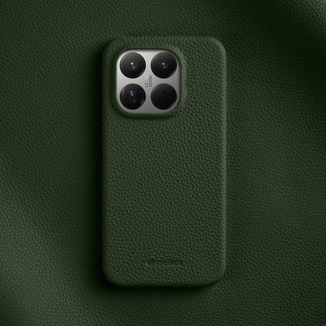Melkco Echtleder Handyhülle mit Litschi-Muster für Xiaomi 15T Pro, Mi 15 Ultra, 14 Ultra, 14 und 13 in Grün - Bild 1