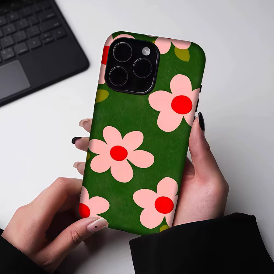 Aurbe Matte 2-in-1 MagSafe Hülle Bloom Bud Case für iPhone 17 16 15 14 Plus Pro Max Stoßfeste Hartschale in Multicolour - Bild 5