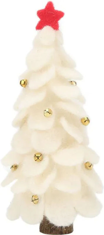 OutsideWorld Weihnachts-Hängeornament aus Filz in Weiß mit Sternen-Design im skandinavischen Stil - Bild 1