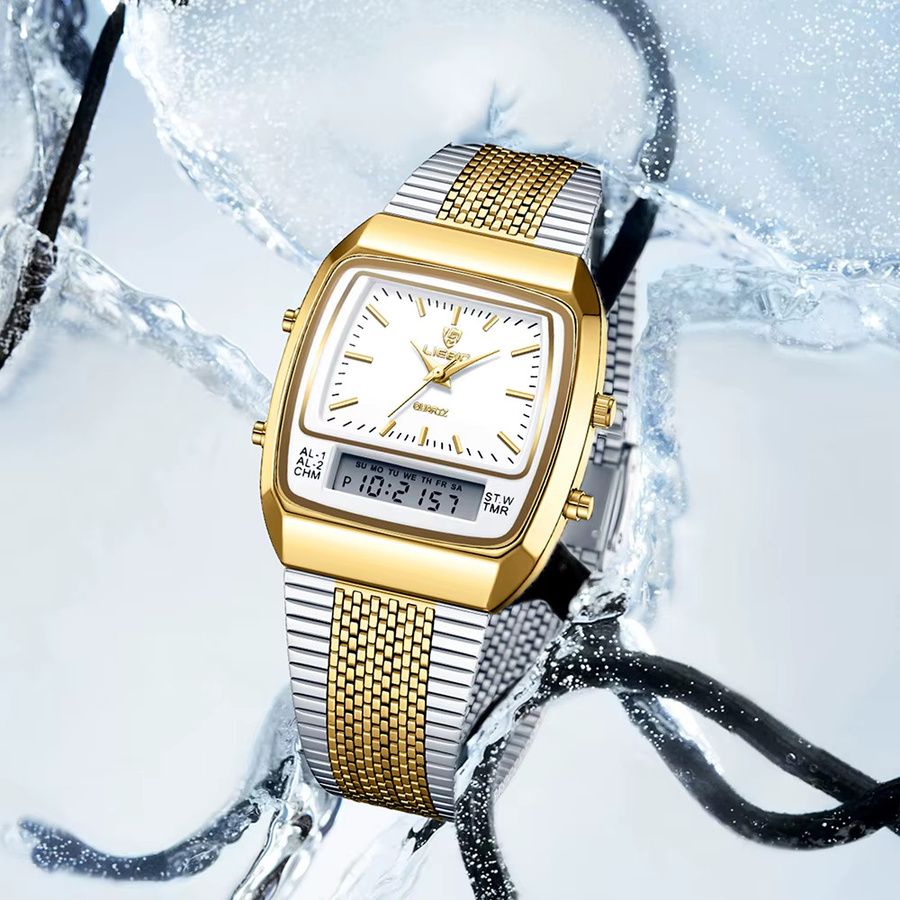 LIEBIG Digitaluhr, Quarz, Gold, Unisex, 3 ATM - Bild 1