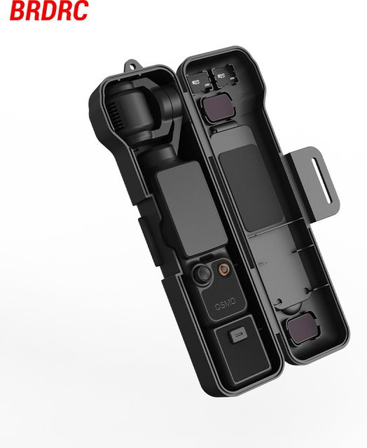 BRDRC Pocket 4 Aufbewahrungskoffer in Schwarz, kratzfeste Hartschalen-Schutzhülle für DJI OSMO Pocket 4 Zubehör - Bild 1
