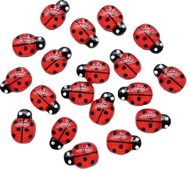 40 Stück Mini-Insekten aus Kunstharz in Rot als Cabochons für Scrapbooking und DIY-Dekoration von TSXJY - Bild 1