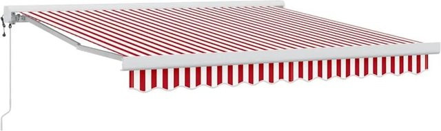 vidaXL Markise aus Polyester und Aluminium in Rot und Weiß B: 300 cm, T: 250 cm, H: 165 cm - Bild 1