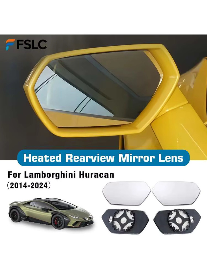 Beheizter Weitwinkel-Rückspiegel für Lamborghini Huracan 2014-2024 in Silber von GZYY CAR - Bild 3