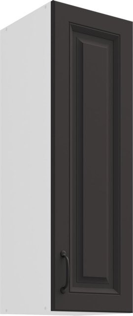 Hängeschrank Stilo in Grau im Landhausstil mit Einlegböden, Höhe: 90 cm, Breite: 30 cm - Bild 1