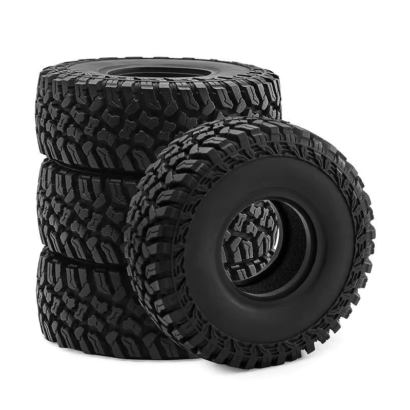 Redcat Gummireifen für 1/10 RC Crawler, 4-teiliges Set, Schwarz - Bild 3