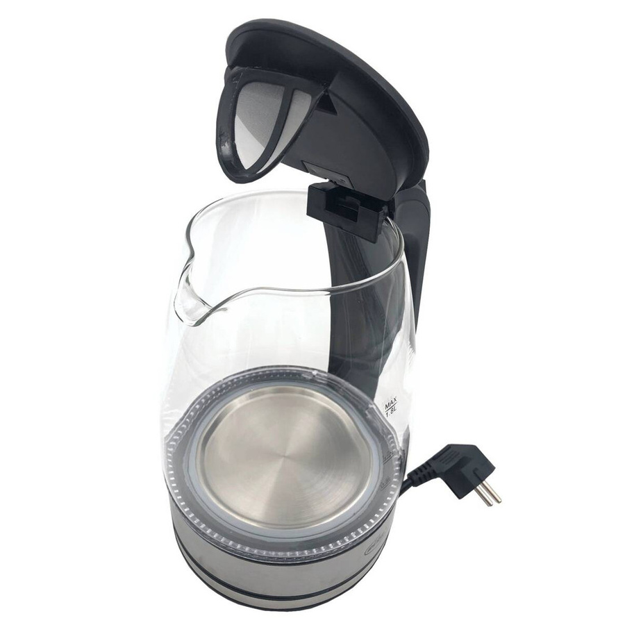Elta Wasserkocher WK-2200.1 aus Glas und Edelstahl in Schwarz, Blau oder Transparent mit 1,8 l Fassungsvermögen - Bild 2
