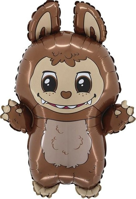 Grabo Folienballon Labubu Brown in Braun, Höhe: 61 cm - Bild 1