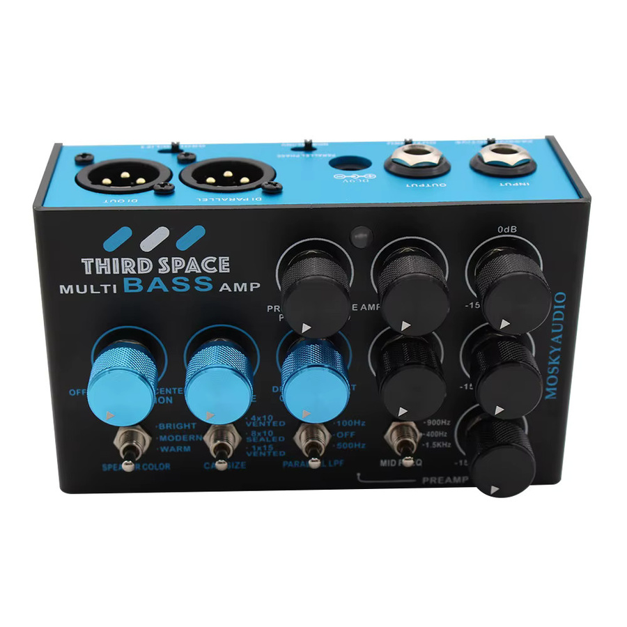 MOSKY THIRD SPACE Bass-Vorverstärker Gitarren-Effektpedal mit SVT-Stil Analoger Klang, Parallele Mischung und XLR-Ausgang für die Direktaufnahme - Bild 3