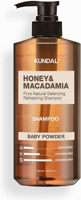KUNDAL Honey & Macadamia Shampoo, Babypuder, 500 ml, Unisex - Bild 1